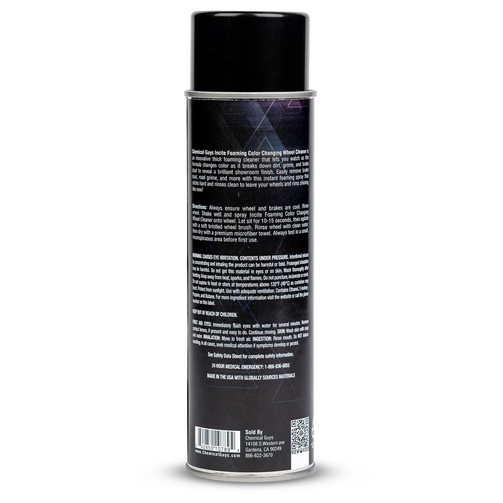 Chemical Guys TVDSPRAY102 - Incite Reactive Foam Color Changing Wheel Cleaner