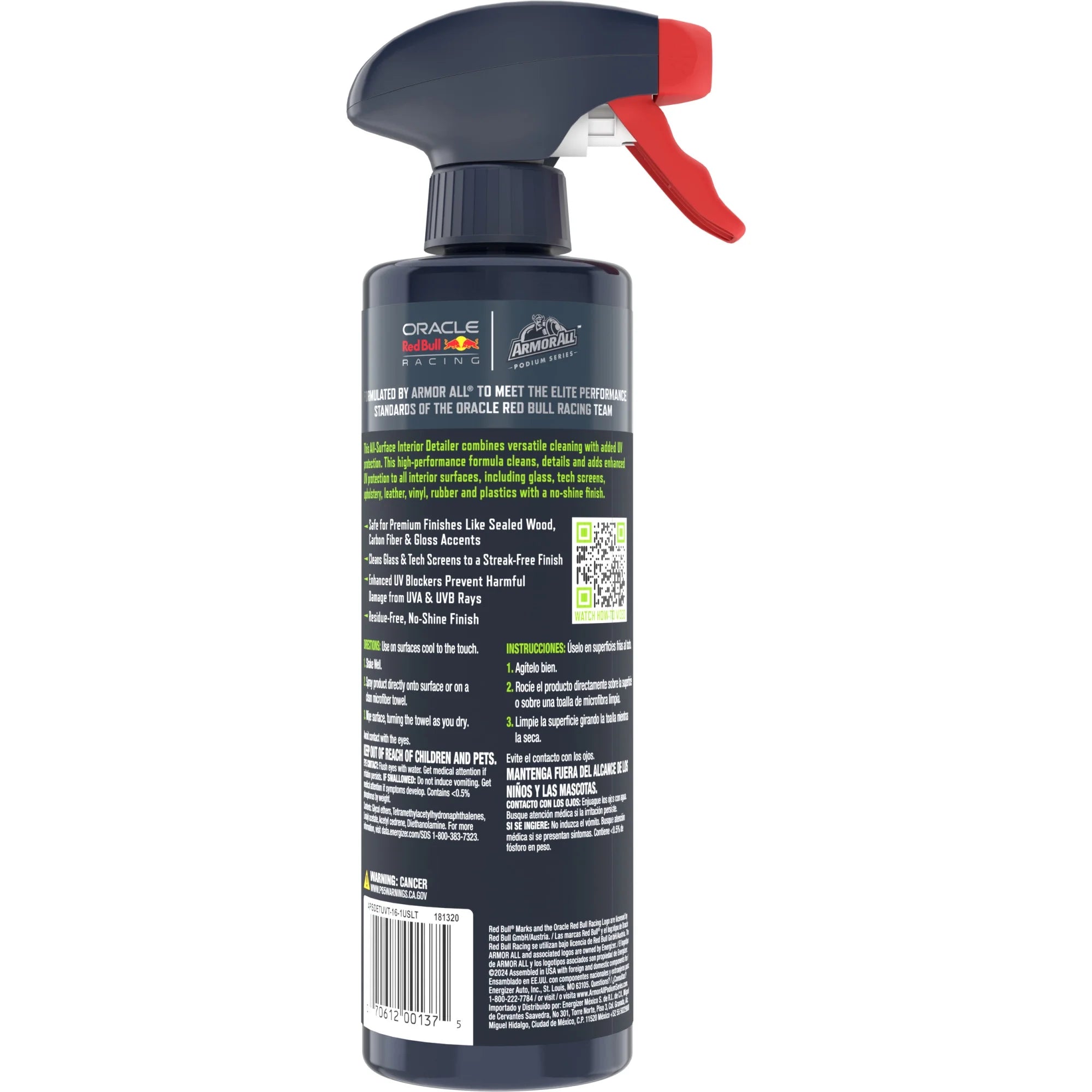Armor All Podium Series Car Interior Detailing Spray (16 fl oz), Interior Car Cleaning Supplies Developed with Oracle Red Bull Racing