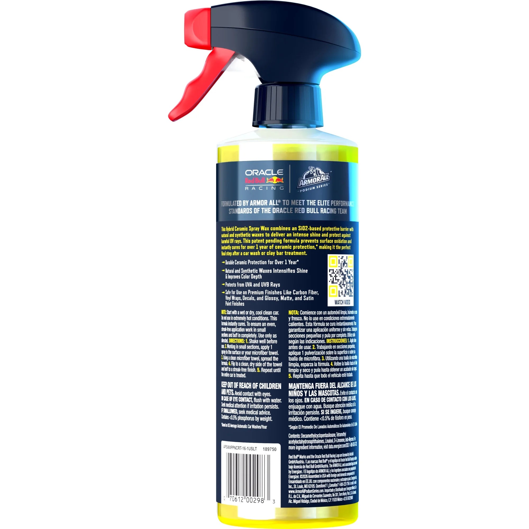 Armor All Podium Series High Shine Hybrid Ceramic Car Wax Spray, 16 fl oz