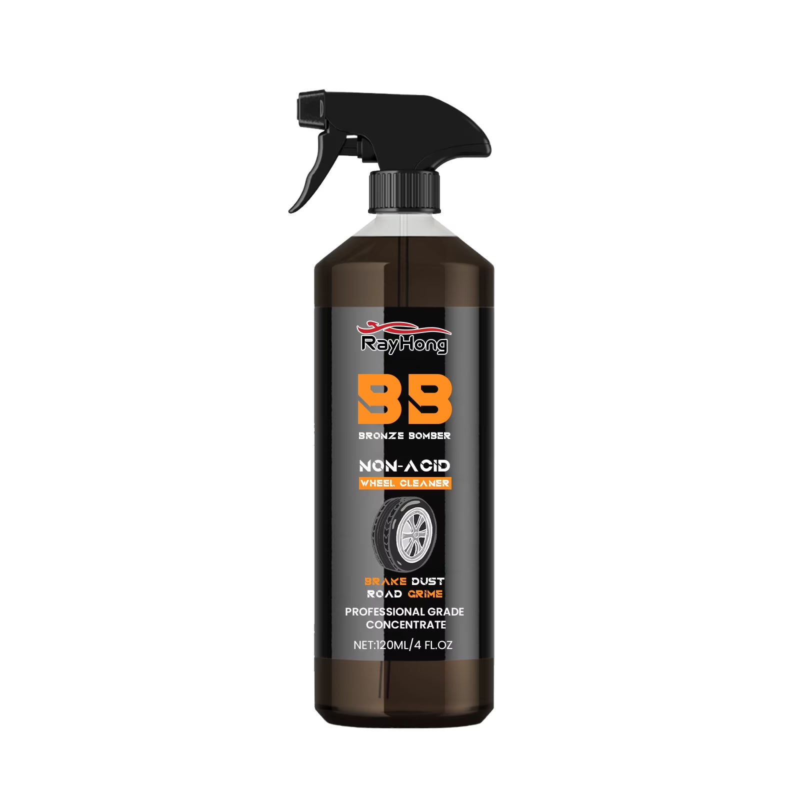 Coollooc 120ml Non-Acid Wheel Cleaner - Powerful Bronze Bomber Wheel Cleaner Perfect for Cleaning Wheels and Tires