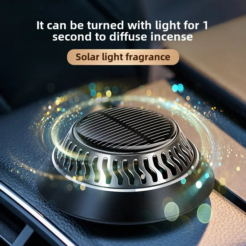 Solar Car Air Fresheners Auto Rotating Solar Aromatherapy Vehicle Decoration Car Fragrance Durable Car Interior Acesssories