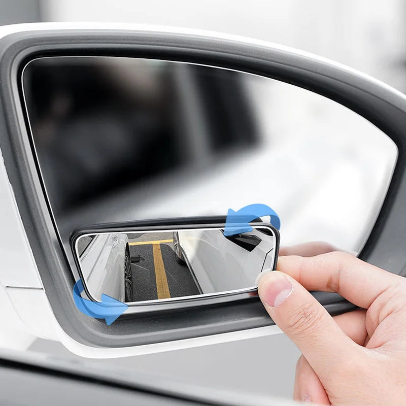 360 Degree Adjustable Blind Spot Mirror Car Auxiliary Rearview Convex 2Pcs
