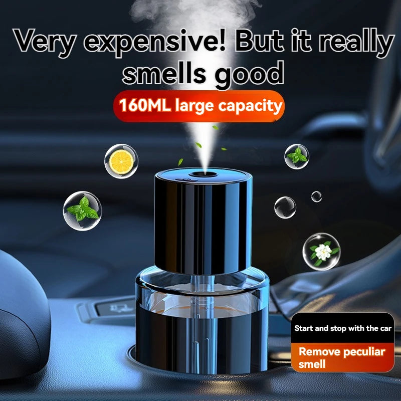 CNDK Smart Car Air Freshener, Rechargeable Car Aroma Diffuser, 3 Levels of Adjustable Intelligent Car Diffuser.