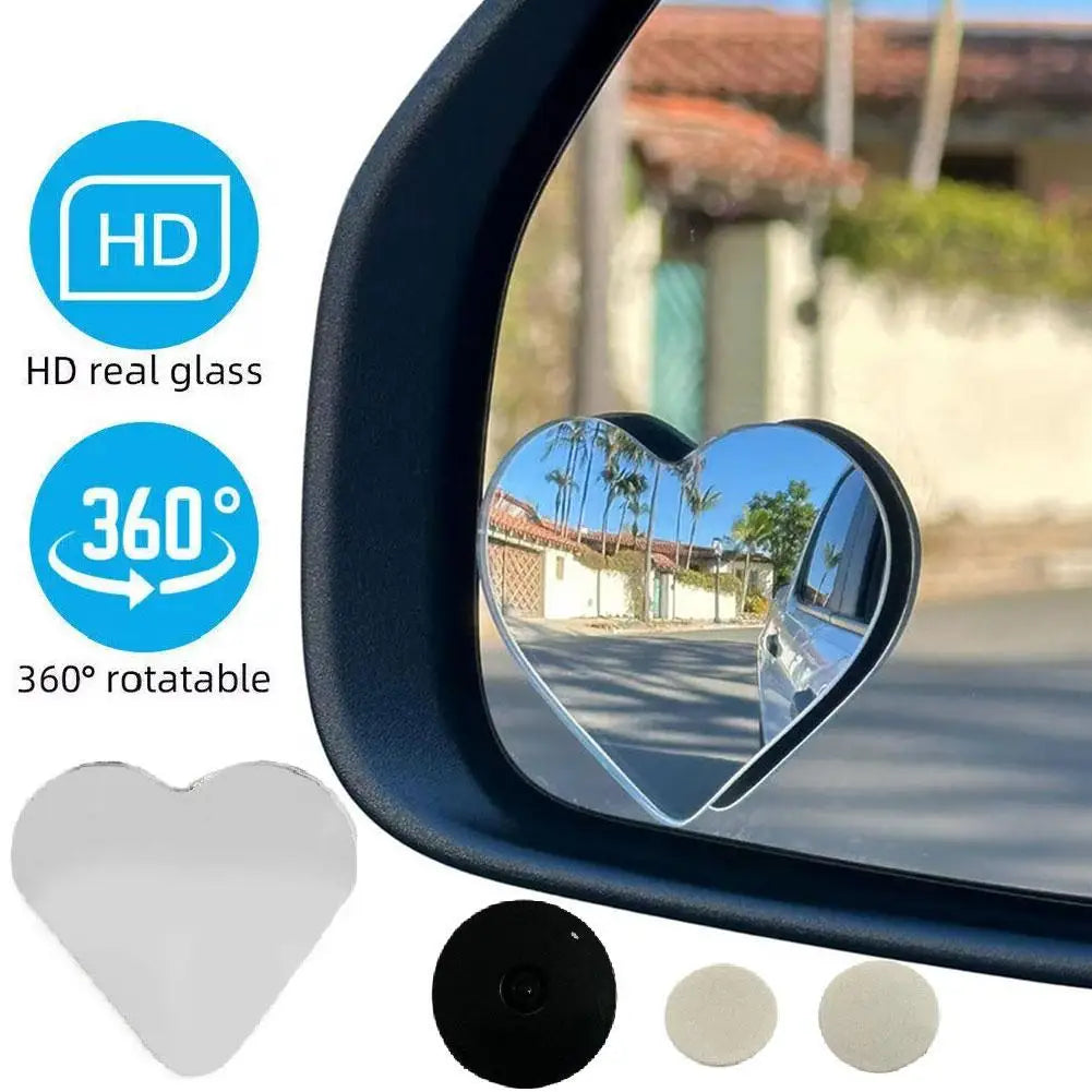 Heart Shaped Blind Spot Mirrors for Cars