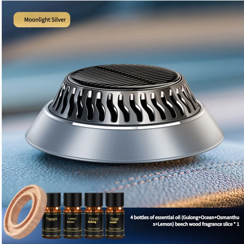 Solar Car Air Fresheners Auto Rotating Solar Aromatherapy Vehicle Decoration Car Fragrance Durable Car Interior Acesssories