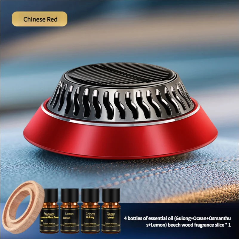 Solar Car Air Fresheners Auto Rotating Solar Aromatherapy Vehicle Decoration Car Fragrance Durable Car Interior Acesssories