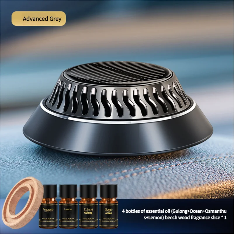 Solar Car Air Fresheners Auto Rotating Solar Aromatherapy Vehicle Decoration Car Fragrance Durable Car Interior Acesssories