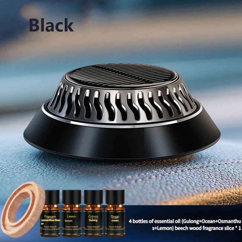 Solar Car Air Fresheners Auto Rotating Solar Aromatherapy Vehicle Decoration Car Fragrance Durable Car Interior Acesssories