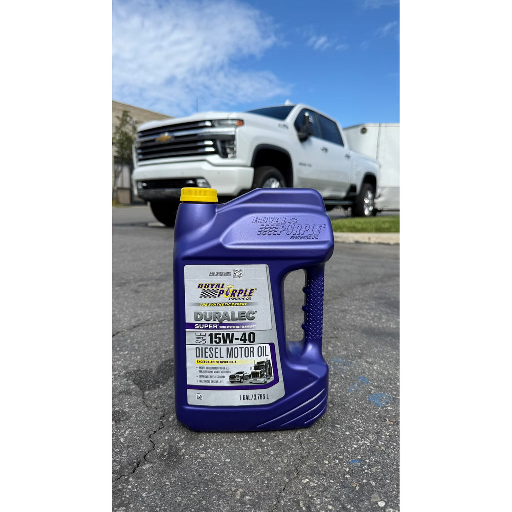 Royal Purple Duralec Super 15W-40 Diesel Motor Oil, Diesel Vehicles, 7.7 lbs, 1 Gallon