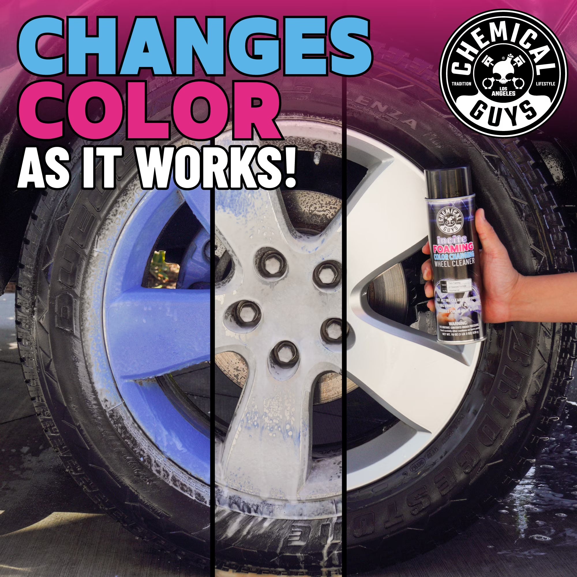 Chemical Guys TVDSPRAY102 - Incite Reactive Foam Color Changing Wheel Cleaner