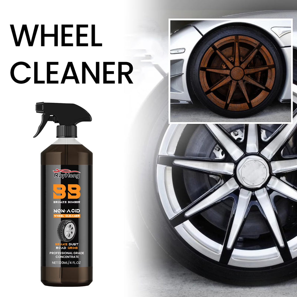 Coollooc 120ml Non-Acid Wheel Cleaner - Powerful Bronze Bomber Wheel Cleaner Perfect for Cleaning Wheels and Tires