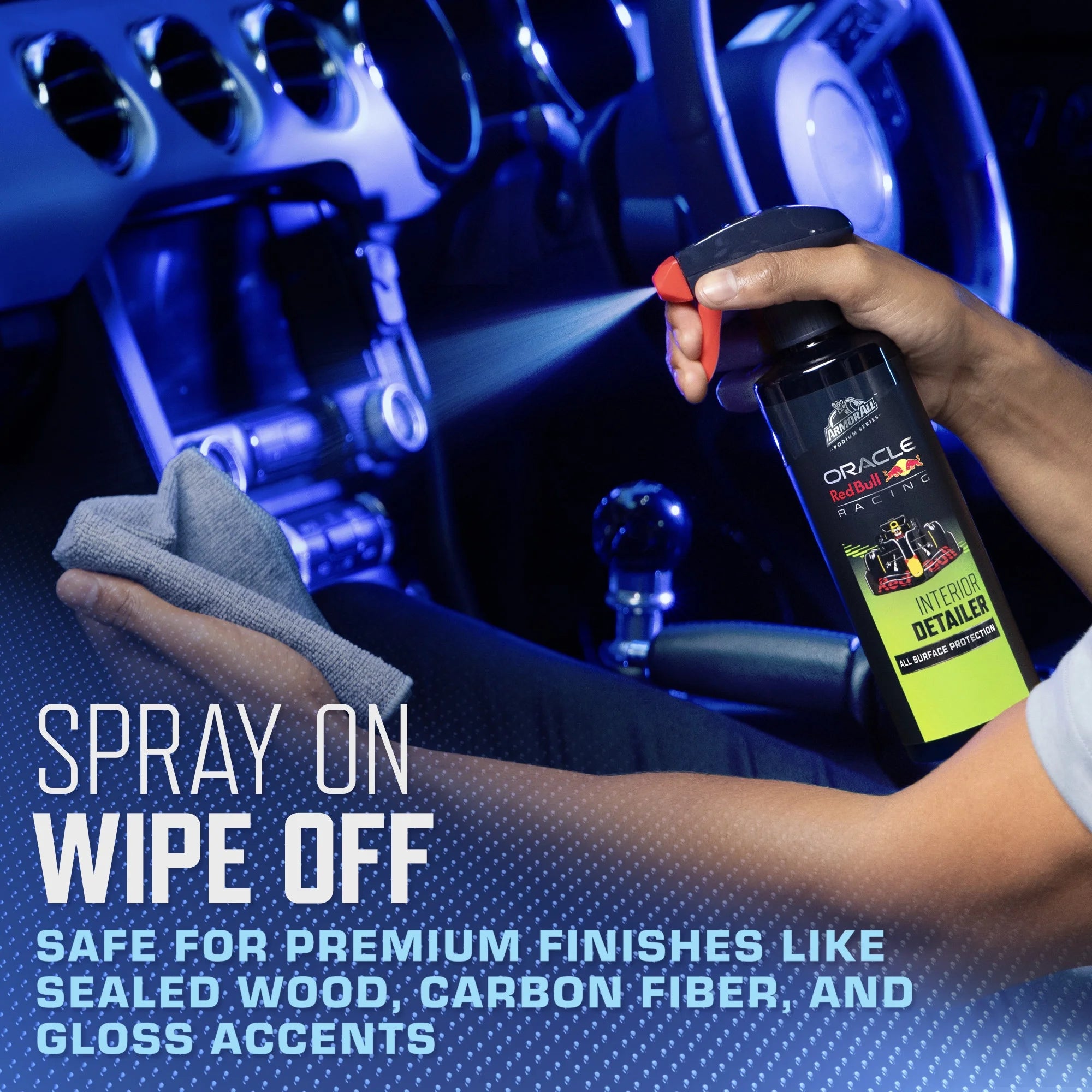 Armor All Podium Series Car Interior Detailing Spray (16 fl oz), Interior Car Cleaning Supplies Developed with Oracle Red Bull Racing