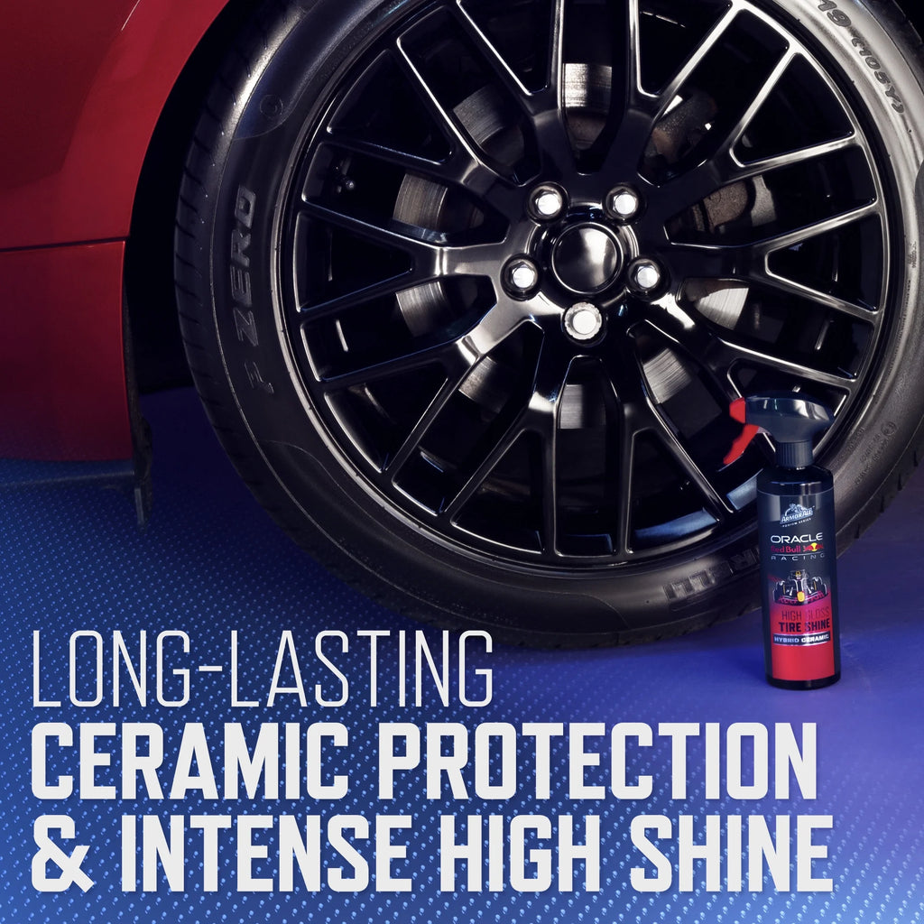 Armor All Podium Series Tire Shine High Gloss Hybrid Ceramic Spray, Long Lasting Shine Developed with Oracle Red Bull Racing, 16 fl oz